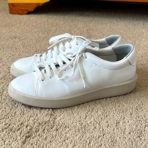 Everlane ReLeather White Sneakers Unisex Minimalist W’s 9.5 M’s 7.5 Shoes Casual